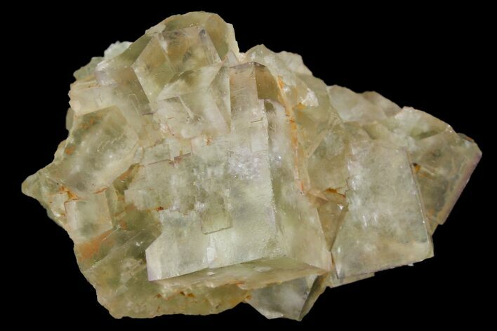 Light-Green, Cubic Fluorite Crystal Cluster - Morocco #138233